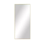 Miroir pleine longueur en aluminium 71x31" à bord fin avec support, autoportant rectangulaire