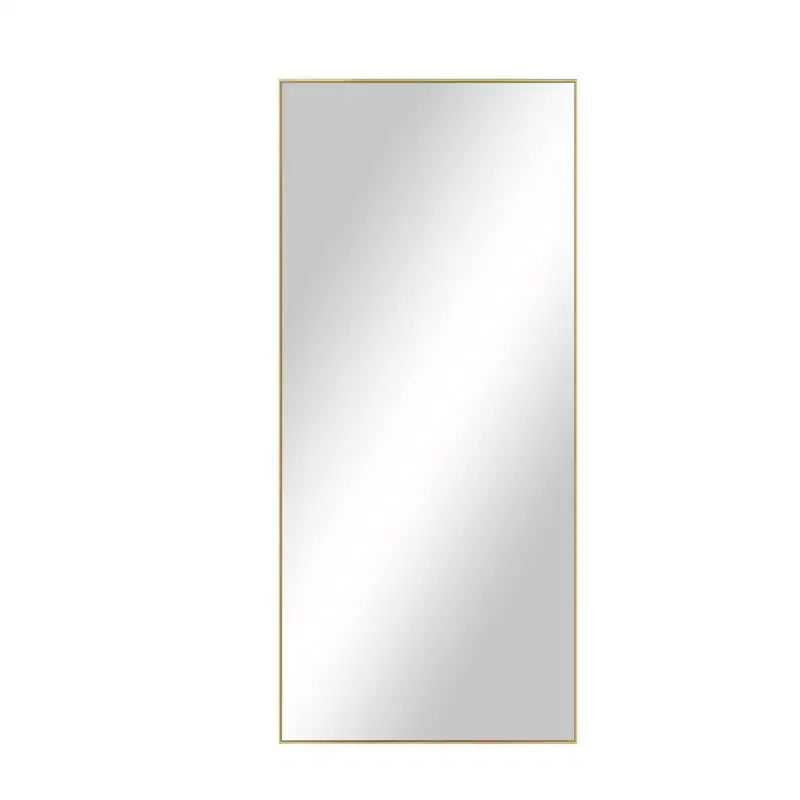 Miroir pleine longueur en aluminium 71x31" à bord fin avec support, autoportant rectangulaire