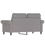 Canapé 2 places, revêtement en polyester gris foncé avec cadre en métal