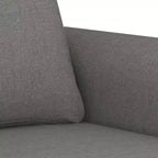 Canapé 2 places, revêtement en polyester gris foncé avec cadre en métal