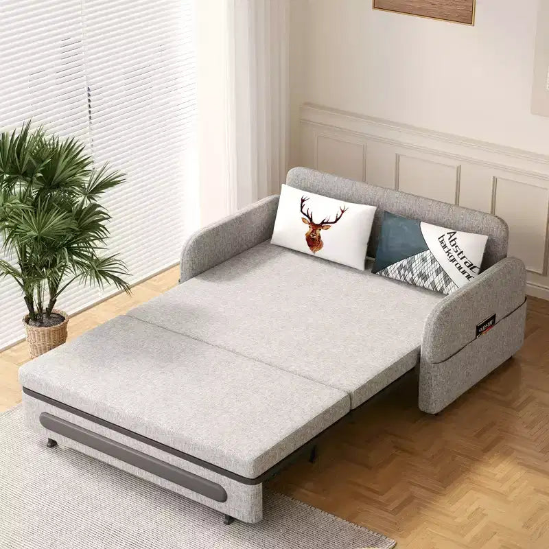 Canapé-lit convertible de 94 cm à 225 cm avec rangement caché et roulettes verrouillables