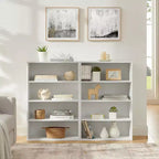 Étagère à livres minimaliste à 8 niveaux et double couche, organisateur de rangement pour salon et bureau