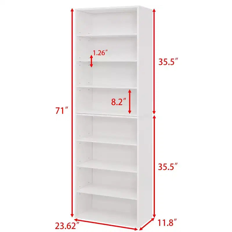 Étagère à livres minimaliste à 8 niveaux et double couche, organisateur de rangement pour salon et bureau