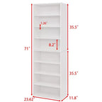 Étagère à livres minimaliste à 8 niveaux et double couche, organisateur de rangement pour salon et bureau