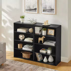 Étagère à livres minimaliste à 8 niveaux et double couche, organisateur de rangement pour salon et bureau