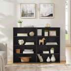 Étagère à livres minimaliste à 8 niveaux et double couche, organisateur de rangement pour salon et bureau