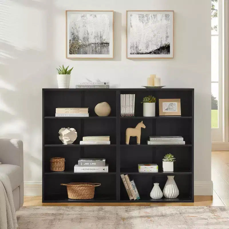 Étagère à livres minimaliste à 8 niveaux et double couche, organisateur de rangement pour salon et bureau