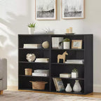 Étagère à livres minimaliste à 8 niveaux et double couche, organisateur de rangement pour salon et bureau