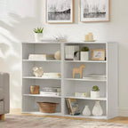 Étagère à livres minimaliste à 8 niveaux et double couche, organisateur de rangement pour salon et bureau