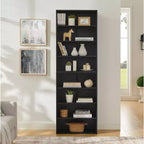 Étagère à livres minimaliste à 8 niveaux et double couche, organisateur de rangement pour salon et bureau