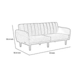 Canapé-lit futon pliant, gris clair, dossier touffeté de style rétro