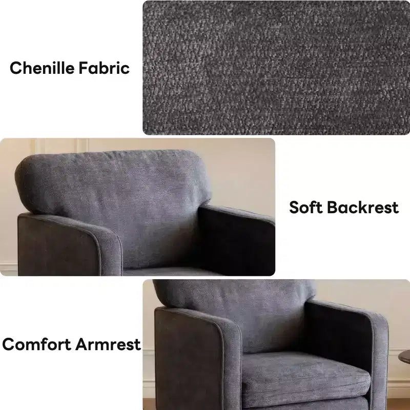 Fauteuil de lecture avec accoudoir et dossier, chaise longue confortable pour chambre à coucher, salle d'attente, salle de réception