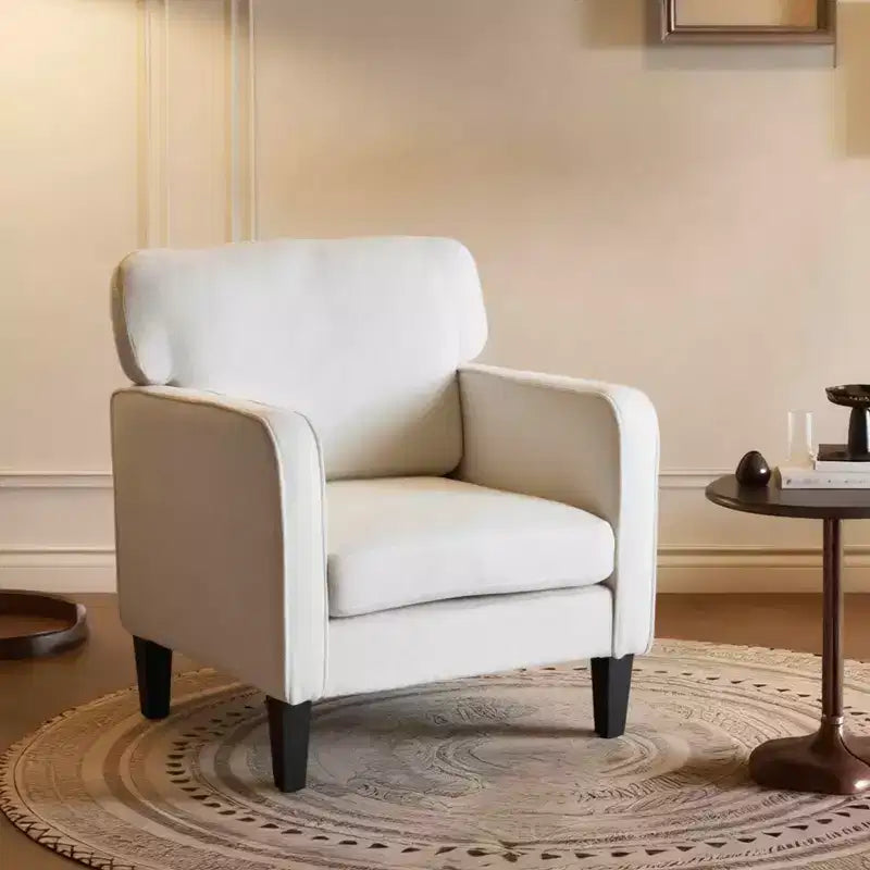 Fauteuil de lecture avec accoudoir et dossier, chaise longue confortable pour chambre à coucher, salle d'attente, salle de réception