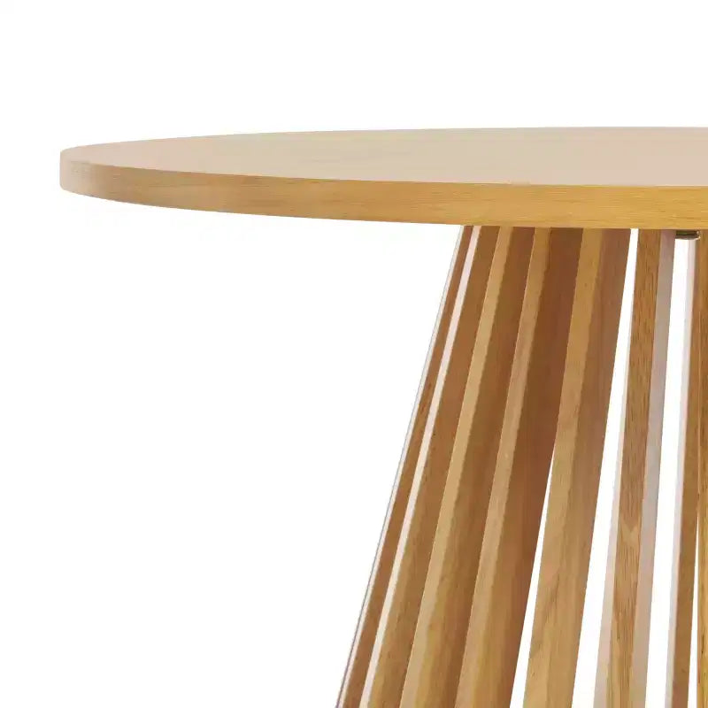 Table basse ronde, structure en noyer avec plateau en marbre blanc, style moderne du milieu du siècle