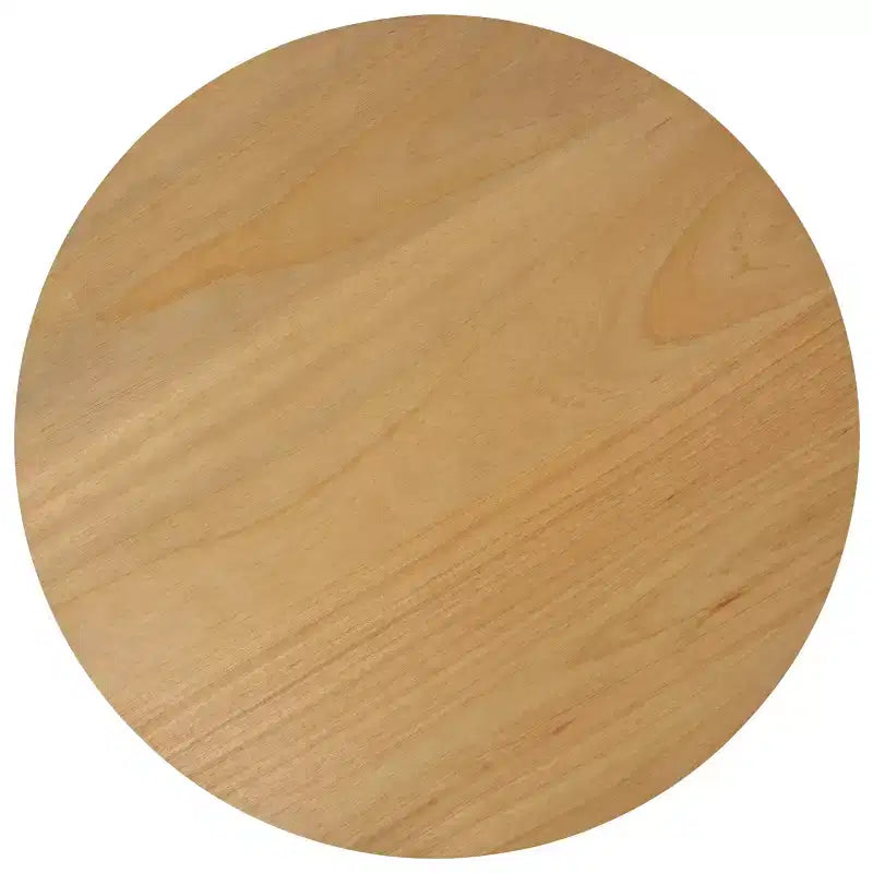 Table basse ronde, structure en noyer avec plateau en marbre blanc, style moderne du milieu du siècle