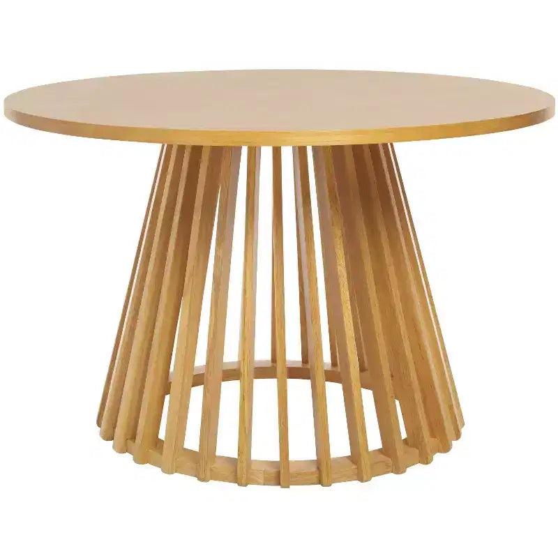 Table basse ronde, structure en noyer avec plateau en marbre blanc, style moderne du milieu du siècle