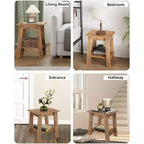 Table d'appoint, table d'appoint étroite avec étagère de rangement à 2 niveaux, petite table d'appoint pour chambre de ferme, studio, entrée