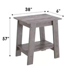 Table d'appoint, table d'appoint étroite avec étagère de rangement à 2 niveaux, petite table d'appoint pour chambre de ferme, studio, entrée