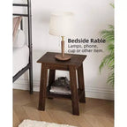 Table d'appoint, table d'appoint étroite avec étagère de rangement à 2 niveaux, petite table d'appoint pour chambre de ferme, studio, entrée