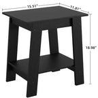 Table d'appoint, table d'appoint étroite avec étagère de rangement à 2 niveaux, petite table d'appoint pour chambre de ferme, studio, entrée
