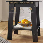 Table d'appoint, table d'appoint étroite avec étagère de rangement à 2 niveaux, petite table d'appoint pour chambre de ferme, studio, entrée