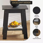 Table d'appoint, table d'appoint étroite avec étagère de rangement à 2 niveaux, petite table d'appoint pour chambre de ferme, studio, entrée
