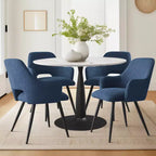 Chaises de salle à manger capitonnées avec accoudoirs, chaises d'appoint modernes avec pieds en métal, assise rembourrée confortable pour salle à manger, cuisine