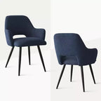 Chaises de salle à manger capitonnées avec accoudoirs, chaises d'appoint modernes avec pieds en métal, assise rembourrée confortable pour salle à manger, cuisine