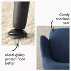 Chaises de salle à manger capitonnées avec accoudoirs, chaises d'appoint modernes avec pieds en métal, assise rembourrée confortable pour salle à manger, cuisine