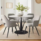 Chaises de salle à manger capitonnées avec accoudoirs, chaises d'appoint modernes avec pieds en métal, assise rembourrée confortable pour salle à manger, cuisine