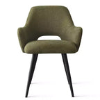 Chaises de salle à manger capitonnées avec accoudoirs, chaises d'appoint modernes avec pieds en métal, assise rembourrée confortable pour salle à manger, cuisine