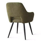 Chaises de salle à manger capitonnées avec accoudoirs, chaises d'appoint modernes avec pieds en métal, assise rembourrée confortable pour salle à manger, cuisine
