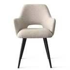 Chaises de salle à manger capitonnées avec accoudoirs, chaises d'appoint modernes avec pieds en métal, assise rembourrée confortable pour salle à manger, cuisine