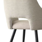 Chaises de salle à manger capitonnées avec accoudoirs, chaises d'appoint modernes avec pieds en métal, assise rembourrée confortable pour salle à manger, cuisine