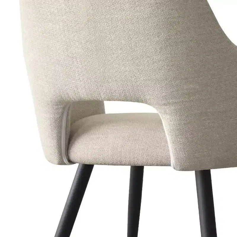 Chaises de salle à manger capitonnées avec accoudoirs, chaises d'appoint modernes avec pieds en métal, assise rembourrée confortable pour salle à manger, cuisine